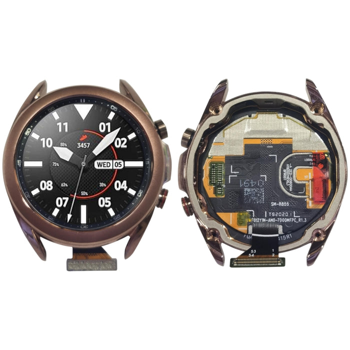 Montaje completo de pantalla LCD y digitalizador con marco para Samsung Galaxy Watch3 SM-R850/R855