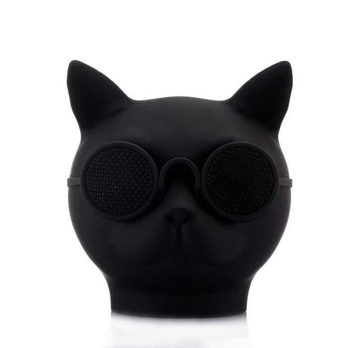 Altavoz Bluetooth inalámbrico estéreo con forma de mini gato T8, compatible con manos libres/tarjeta TF/FM
