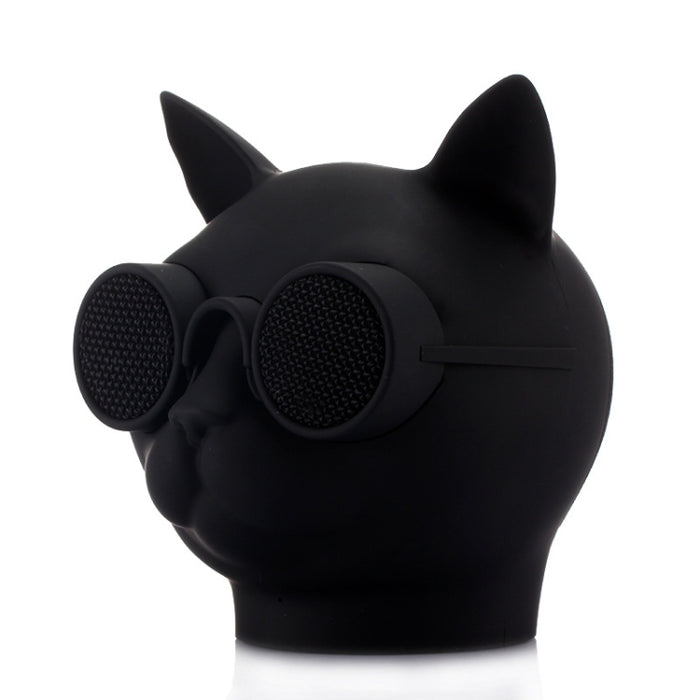 Altavoz Bluetooth inalámbrico estéreo con forma de mini gato T8, compatible con manos libres/tarjeta TF/FM