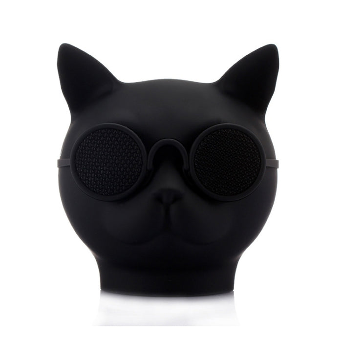 Altavoz Bluetooth inalámbrico estéreo con forma de mini gato T8, compatible con manos libres/tarjeta TF/FM