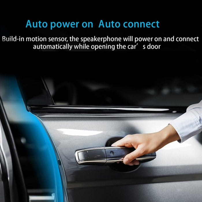 SP09 Multipunto Inalámbrico Bluetooth V4.2 Kit Manos Libres para Coche Altavoz Altavoz, Soporte Lectura de Voz y Sensor de Vibración