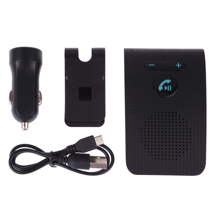 SP09 Multipunto Inalámbrico Bluetooth V4.2 Kit Manos Libres para Coche Altavoz Altavoz, Soporte Lectura de Voz y Sensor de Vibración