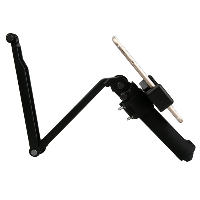 Soporte de clip para teléfono móvil para monopié selfie portátil GoPro, SJCAM y Xiaoyi, diámetro del puerto de clip de excavación: 2,6 cm-3 cm