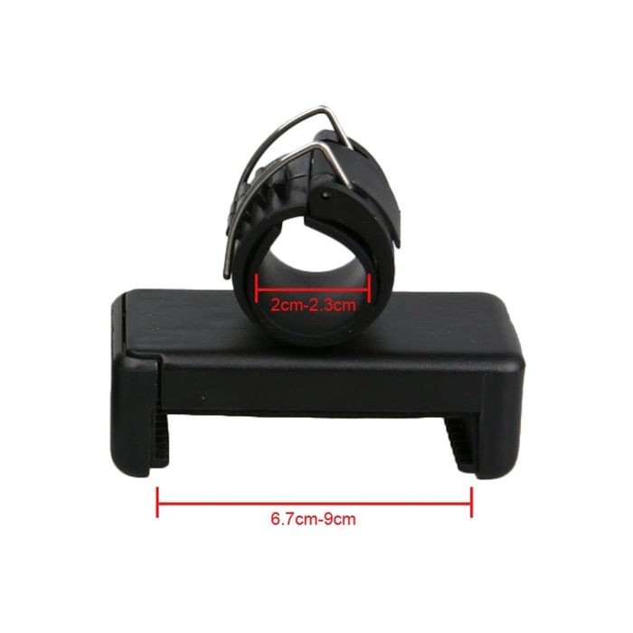 Soporte de clip para teléfono móvil para monopié selfie portátil GoPro, SJCAM y Xiaoyi, diámetro del puerto de clip pequeño: 2 cm-2,3 cm