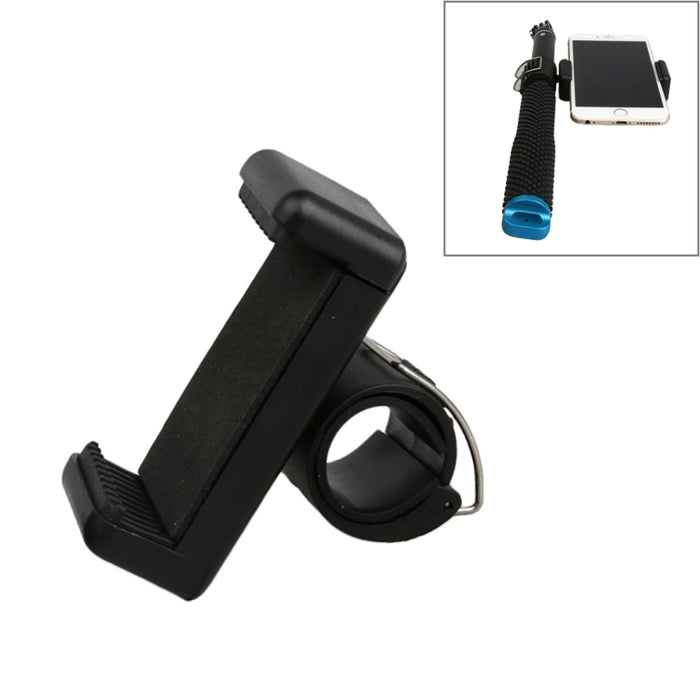Soporte de clip para teléfono móvil para monopié selfie portátil GoPro, SJCAM y Xiaoyi, diámetro del puerto de clip pequeño: 2 cm-2,3 cm