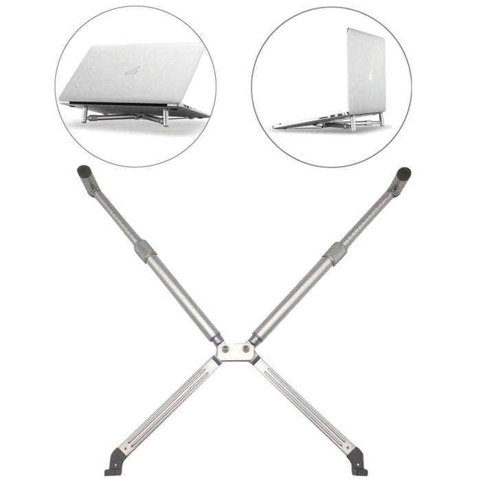 Soporte de refrigeración Universal de aleación de aluminio, soporte extensor de altura plegable para PC, iPad y Notebook de 12-17 pulgadas