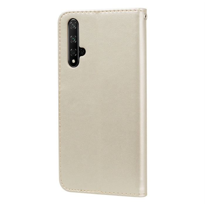 Estuche de cuero de PU con tapa horizontal en relieve rosa con soporte y ranuras para tarjetas y billetera, for Huawei Honor 20, for Huawei Honor 20 Pro, for Xiaomi Redmi K20 / K20 Pro, for Xiaomi Redmi 7A