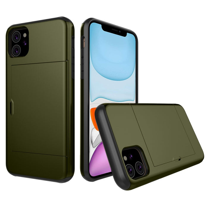 Estuche protector de armadura resistente a prueba de golpes con ranura para tarjeta