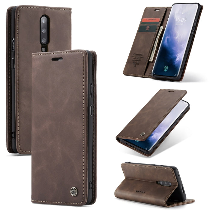 CaseMe-013 Estuche de cuero con tapa horizontal esmerilado retro multifuncional con ranura para tarjeta y soporte y billetera, For OnePlus 7, For OnePlus 7 Pro, For Xiaomi Mi 9, For Xiaomi Mi 9T Pro / Redmi K20 Pro / Xiaomi Mi 9T / Redmi K20           ...