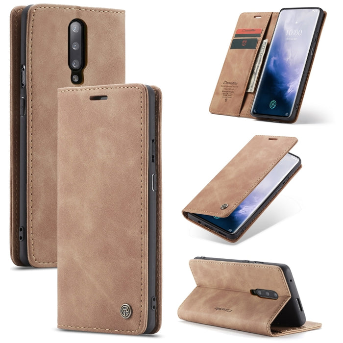 CaseMe-013 Estuche de cuero con tapa horizontal esmerilado retro multifuncional con ranura para tarjeta y soporte y billetera, For OnePlus 7, For OnePlus 7 Pro, For Xiaomi Mi 9, For Xiaomi Mi 9T Pro / Redmi K20 Pro / Xiaomi Mi 9T / Redmi K20           ...