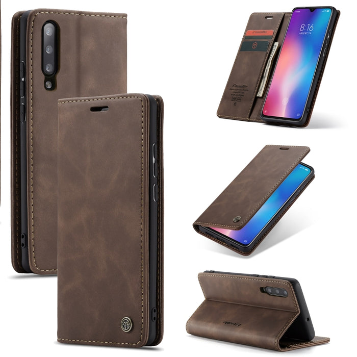 CaseMe-013 Estuche de cuero con tapa horizontal esmerilado retro multifuncional con ranura para tarjeta y soporte y billetera, For OnePlus 7, For OnePlus 7 Pro, For Xiaomi Mi 9, For Xiaomi Mi 9T Pro / Redmi K20 Pro / Xiaomi Mi 9T / Redmi K20           ...
