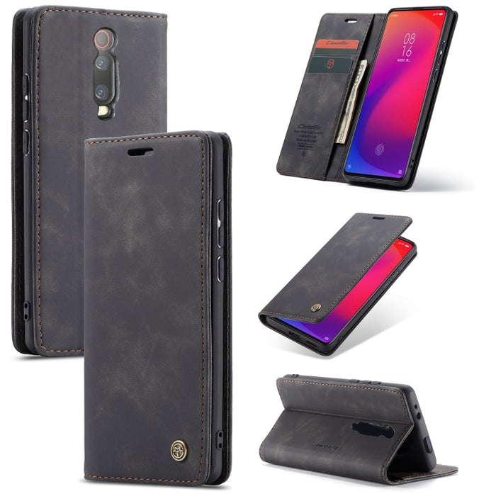 CaseMe-013 Estuche de cuero con tapa horizontal esmerilado retro multifuncional con ranura para tarjeta y soporte y billetera, For OnePlus 7, For OnePlus 7 Pro, For Xiaomi Mi 9, For Xiaomi Mi 9T Pro / Redmi K20 Pro / Xiaomi Mi 9T / Redmi K20           ...