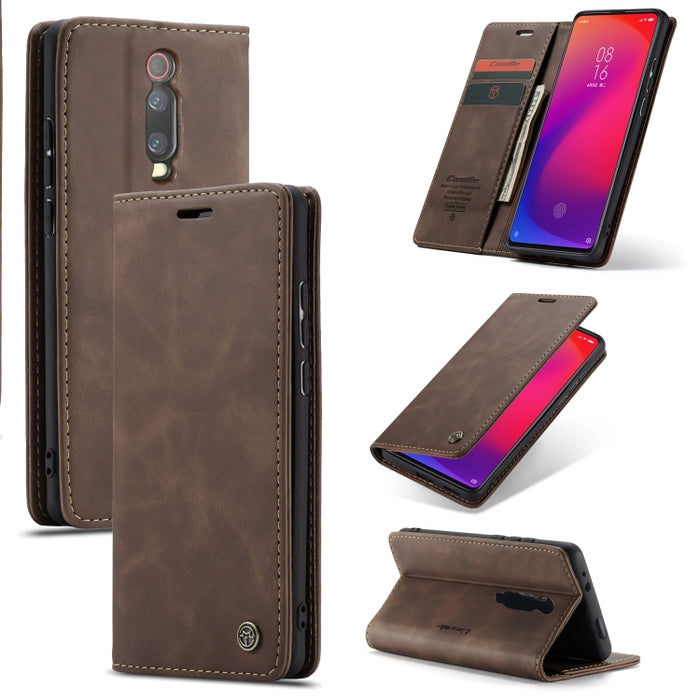 CaseMe-013 Estuche de cuero con tapa horizontal esmerilado retro multifuncional con ranura para tarjeta y soporte y billetera, For OnePlus 7, For OnePlus 7 Pro, For Xiaomi Mi 9, For Xiaomi Mi 9T Pro / Redmi K20 Pro / Xiaomi Mi 9T / Redmi K20           ...