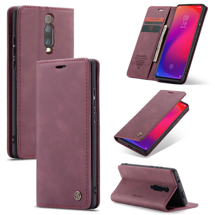 CaseMe-013 Estuche de cuero con tapa horizontal esmerilado retro multifuncional con ranura para tarjeta y soporte y billetera, For OnePlus 7, For OnePlus 7 Pro, For Xiaomi Mi 9, For Xiaomi Mi 9T Pro / Redmi K20 Pro / Xiaomi Mi 9T / Redmi K20           ...