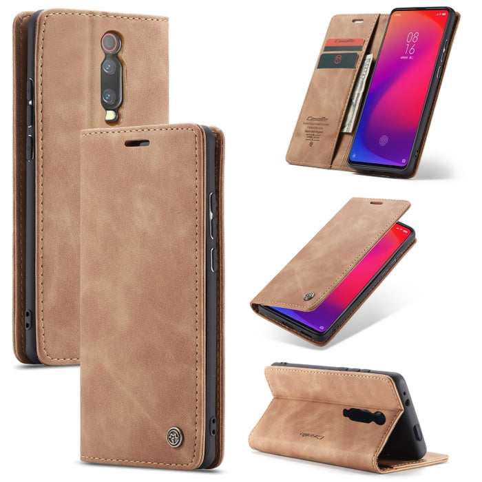 CaseMe-013 Estuche de cuero con tapa horizontal esmerilado retro multifuncional con ranura para tarjeta y soporte y billetera, For OnePlus 7, For OnePlus 7 Pro, For Xiaomi Mi 9, For Xiaomi Mi 9T Pro / Redmi K20 Pro / Xiaomi Mi 9T / Redmi K20           ...