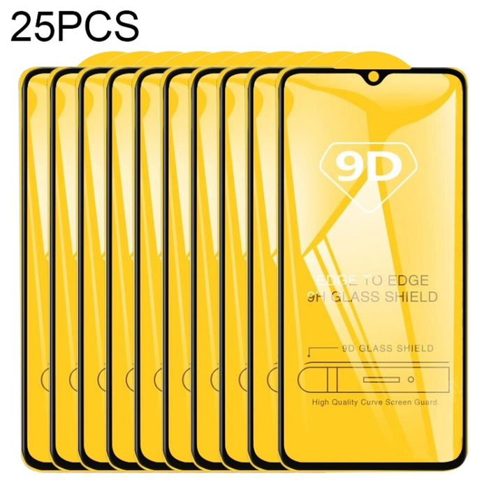 25 PCS 9D Película de vidrio templado de pantalla completa con pegamento completo, For Xiaomi Mi 9 (25 PCS), For Xiaomi Mi 8 (25 PCS), For Xiaomi Mi 9 SE (25 PCS), For Xiaomi Mi 9X (25 PCS), For Xiaomi Mi 9T, For Xiaomi Redmi Note 7 (25 PCS)           ...