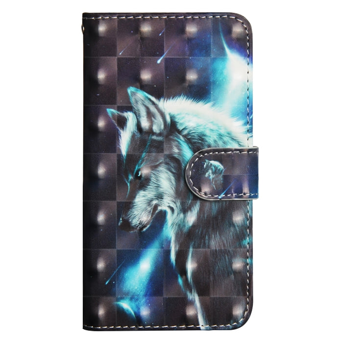 Patrón de pintura 3D Flip horizontal TPU + Funda de cuero PU con soporte y ranuras para tarjetas y billetera, For iPhone 6 Plus / 6s Plus, For iPhone 6 / 6s, For iPhone 7 Plus, For iPhone SE 2022 / SE 2020 / 8 / 7, For iPhone 8 Plus, For iPhone XS / X ...