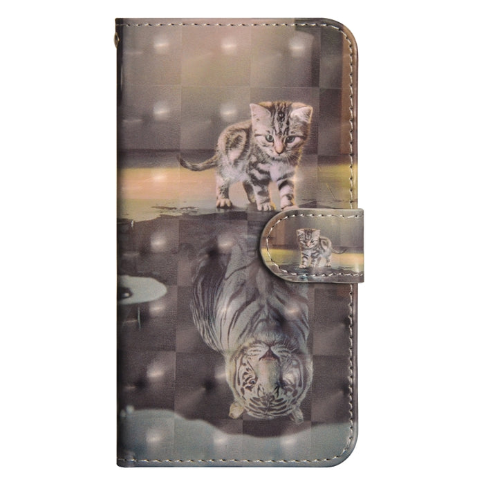 Patrón de pintura 3D Flip horizontal TPU + Funda de cuero PU con soporte y ranuras para tarjetas y billetera, For iPhone 6 Plus / 6s Plus, For iPhone 6 / 6s, For iPhone 7 Plus, For iPhone SE 2022 / SE 2020 / 8 / 7, For iPhone 8 Plus, For iPhone XS / X ...