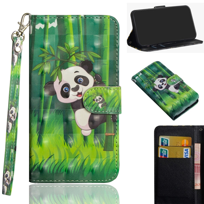Patrón de pintura 3D Flip horizontal TPU + Funda de cuero PU con soporte y ranuras para tarjetas y billetera, For iPhone 6 Plus / 6s Plus, For iPhone 6 / 6s, For iPhone 7 Plus, For iPhone SE 2022 / SE 2020 / 8 / 7, For iPhone 8 Plus, For iPhone XS / X ...