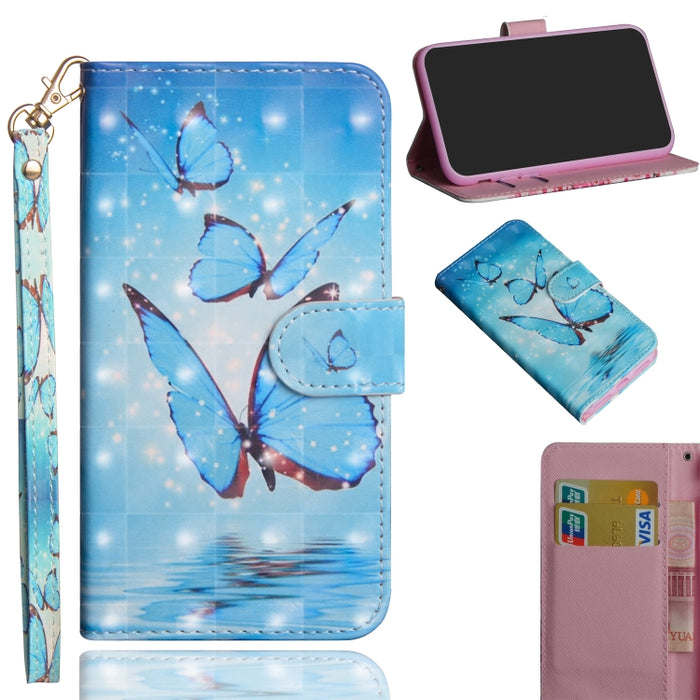 Patrón de pintura 3D Flip horizontal TPU + Funda de cuero PU con soporte y ranuras para tarjetas y billetera, For iPhone 6 Plus / 6s Plus, For iPhone 6 / 6s, For iPhone 7 Plus, For iPhone SE 2022 / SE 2020 / 8 / 7, For iPhone 8 Plus, For iPhone XS / X ...
