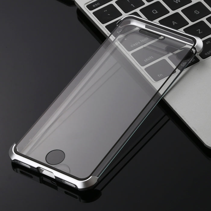 Carcasa de vidrio templado de doble cara con absorción magnética y marco angular ultrafino para iPhone 8