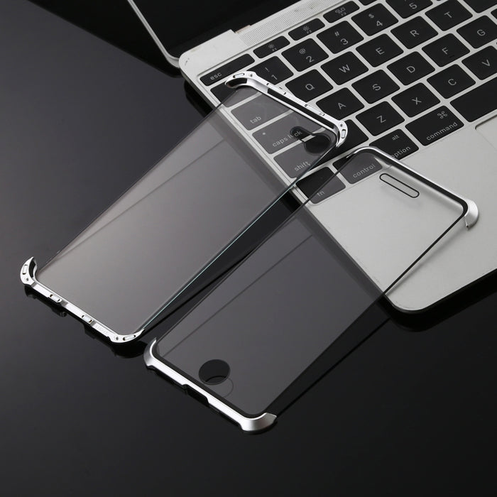 Carcasa de vidrio templado de doble cara con absorción magnética y marco angular ultrafino para iPhone 8