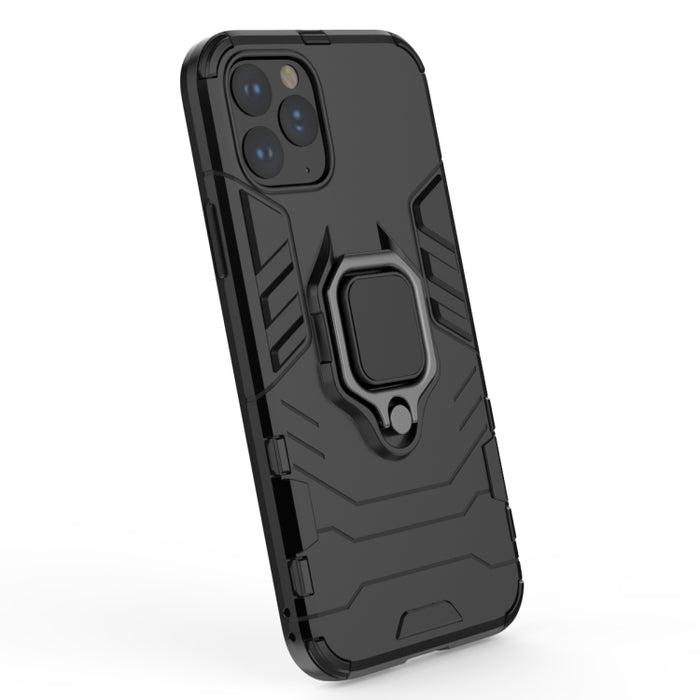 Estuche protector a prueba de golpes Panther PC + TPU con soporte de anillo magnético para iPhone