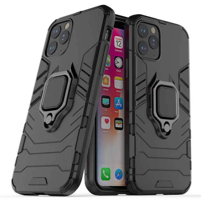 Estuche protector a prueba de golpes Panther PC + TPU con soporte de anillo magnético para iPhone