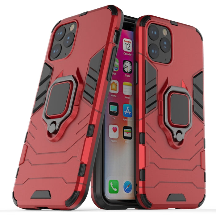 Estuche protector a prueba de golpes Panther PC + TPU con soporte de anillo magnético para iPhone