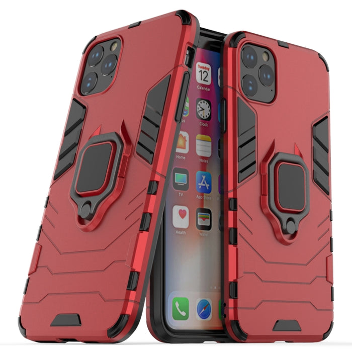 Estuche protector a prueba de golpes Panther PC + TPU con soporte de anillo magnético para iPhone