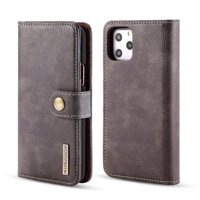 DG.MING Crazy Horse Texture Flip Estuche de cuero magnético desmontable con soporte y ranuras para tarjetas y billetera, For iPhone 11 Pro Max, For Samsung Galaxy Note 10+, for iPhone 11 Pro, for Galaxy Note 10, for Galaxy Note 10+, for iPhone 11      ...