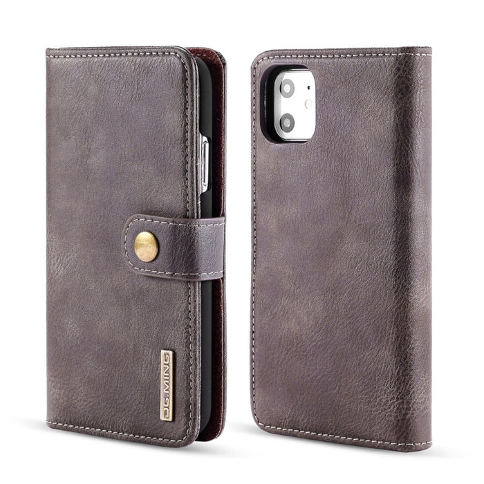 DG.MING Crazy Horse Texture Flip Estuche de cuero magnético desmontable con soporte y ranuras para tarjetas y billetera, For iPhone 11 Pro Max, For Samsung Galaxy Note 10+, for iPhone 11 Pro, for Galaxy Note 10, for Galaxy Note 10+, for iPhone 11      ...