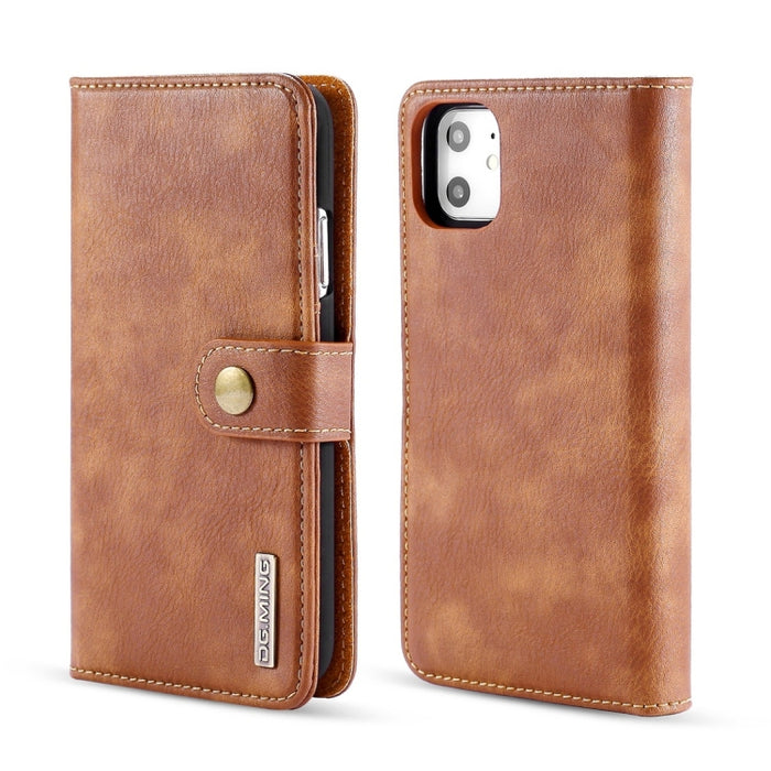 DG.MING Crazy Horse Texture Flip Estuche de cuero magnético desmontable con soporte y ranuras para tarjetas y billetera, For iPhone 11 Pro Max, For Samsung Galaxy Note 10+, for iPhone 11 Pro, for Galaxy Note 10, for Galaxy Note 10+, for iPhone 11      ...