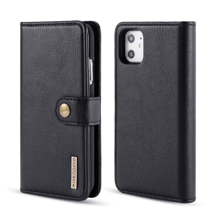 DG.MING Crazy Horse Texture Flip Estuche de cuero magnético desmontable con soporte y ranuras para tarjetas y billetera, For iPhone 11 Pro Max, For Samsung Galaxy Note 10+, for iPhone 11 Pro, for Galaxy Note 10, for Galaxy Note 10+, for iPhone 11      ...