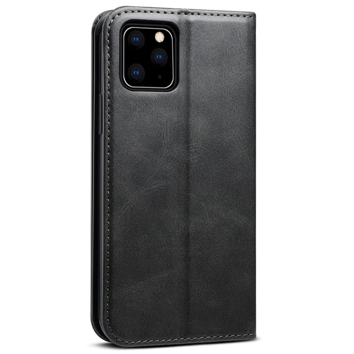 Suteni Calf Texture Horizontal Flip Funda de cuero con soporte y ranuras para tarjetas y billetera para iPhone