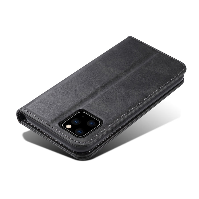 Suteni Calf Texture Horizontal Flip Funda de cuero con soporte y ranuras para tarjetas y billetera para iPhone