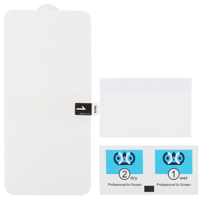 Protector frontal de cubierta completa de película de hidrogel suave de 25 uds con algodón con alcohol + tarjeta para rascar para