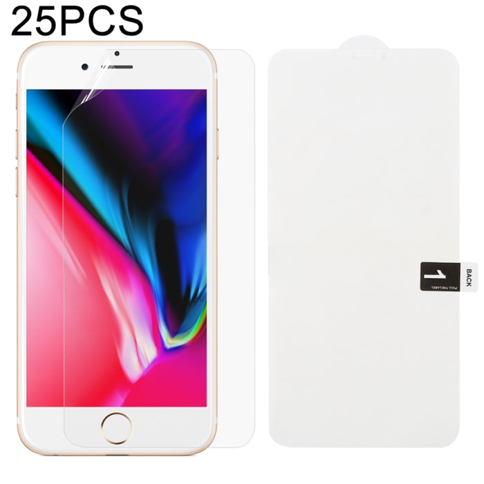 Protector frontal de cubierta completa de película de hidrogel suave de 25 uds con algodón con alcohol + tarjeta para rascar para