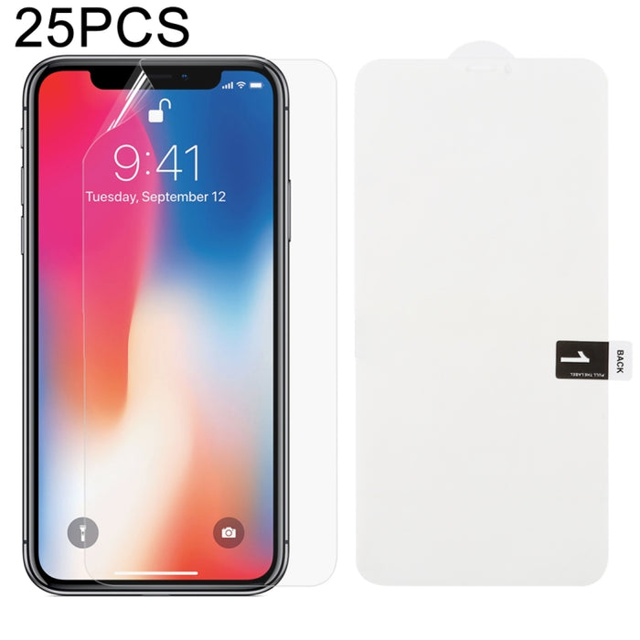 Protector frontal de cubierta completa de película de hidrogel suave de 25 uds con algodón con alcohol + tarjeta para rascar para