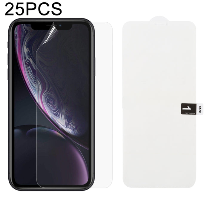 Protector frontal de cubierta completa de película de hidrogel suave de 25 uds con algodón con alcohol + tarjeta para rascar para
