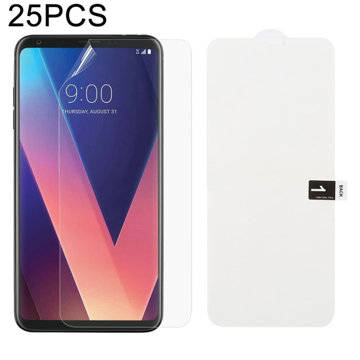 Protector frontal de cubierta completa de película de hidrogel suave de 25 uds con algodón con alcohol + tarjeta para rascar para