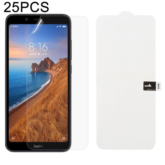 Protector frontal de cubierta completa de película de hidrogel suave de 25 uds con algodón con alcohol + tarjeta para rascar para