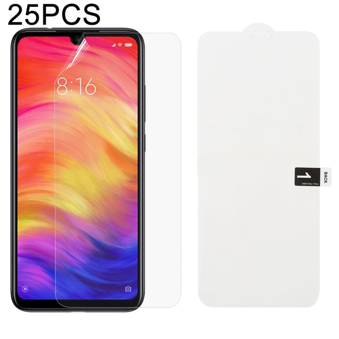 Protector frontal de cubierta completa de película de hidrogel suave de 25 uds con algodón con alcohol + tarjeta para rascar para
