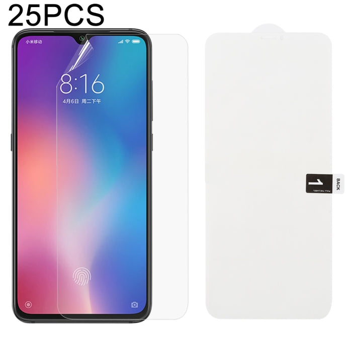 Protector frontal de cubierta completa de película de hidrogel suave de 25 uds con algodón con alcohol + tarjeta para rascar para