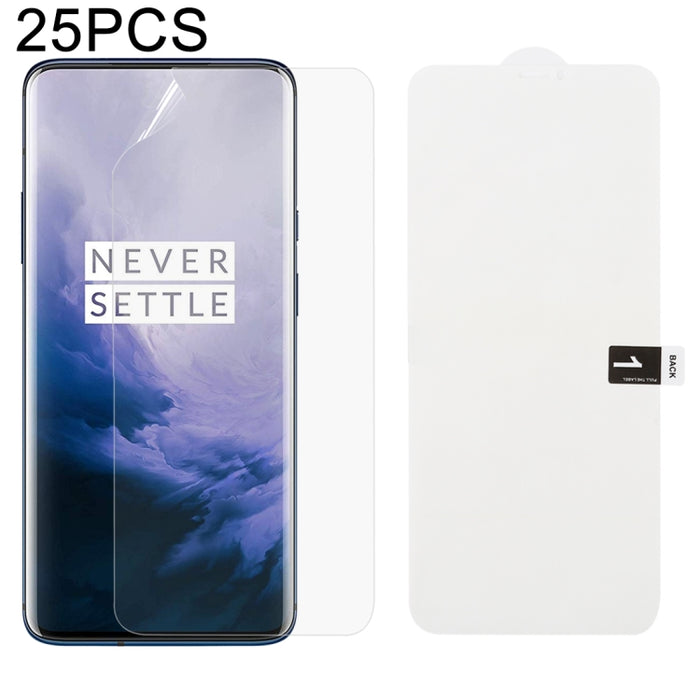 Protector frontal de cubierta completa de película de hidrogel suave de 25 uds con algodón con alcohol + tarjeta para rascar para