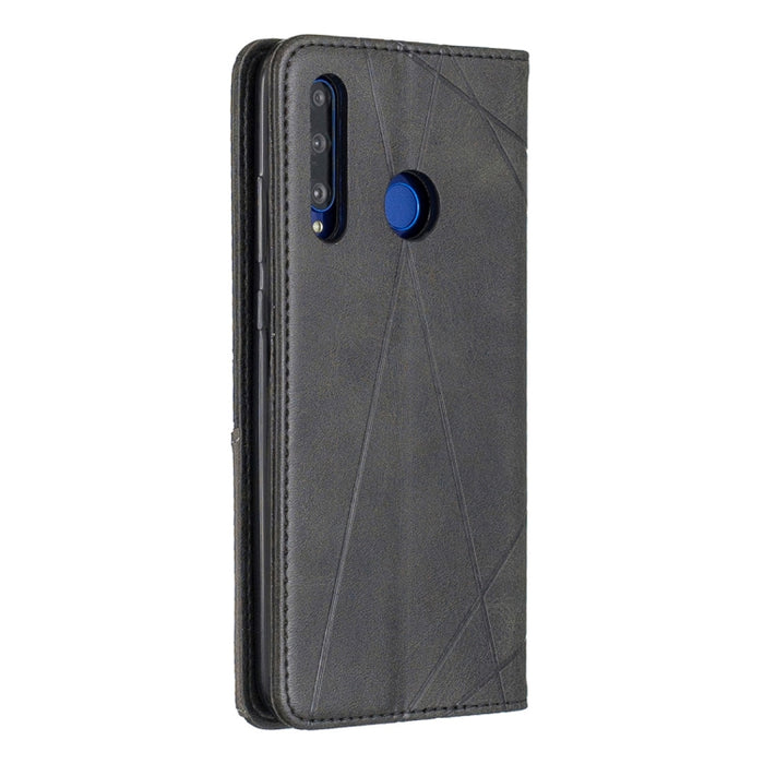 Estuche de cuero magnético con tapa horizontal con textura de rombos con soporte y ranuras para tarjetas y billetera, For Huawei P Smart Z / Y9 Prime (2019), For Huawei P Smart 2019 / Honor 10 Lite, For Huawei P Smart+ 2019 / Honor 10i (Honor 20 lite) ...