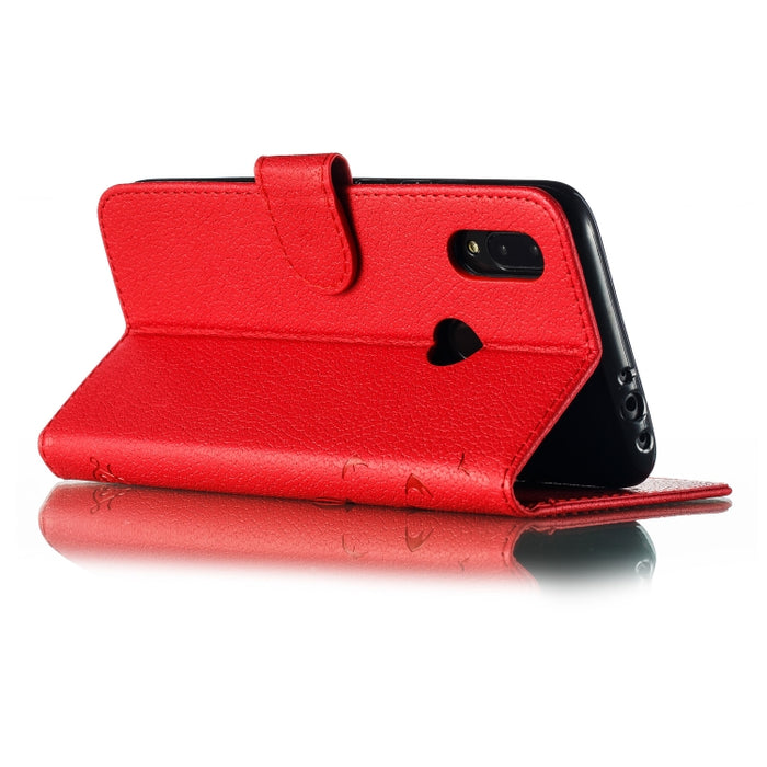 Estuche de cuero con tapa horizontal con textura de litchi con patrón de plumas con billetera y soporte y ranuras para tarjetas, For Xiaomi Redmi 7, For Xiaomi Redmi 7A, For Xiaomi Redmi K20, For Xiaomi Redmi Note 7, For Xiaomi Mi 9, For Xiaomi Mi 9 SE...