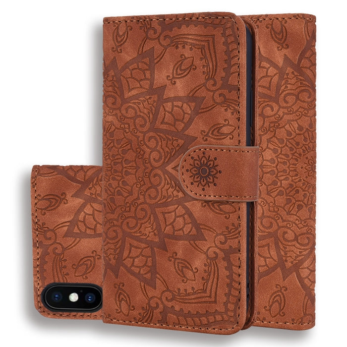 Estuche de cuero en relieve con diseño plegable doble con patrón de becerro con billetera y soporte y ranuras para tarjetas