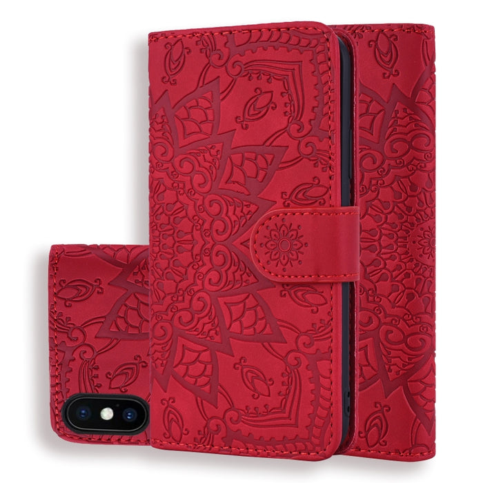 Estuche de cuero en relieve con diseño plegable doble con patrón de becerro con billetera y soporte y ranuras para tarjetas