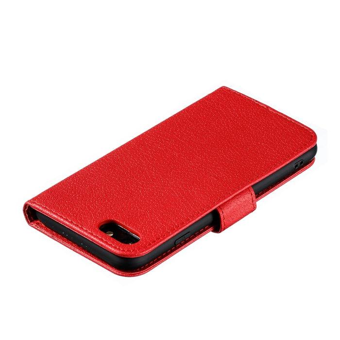 Estuche de cuero con tapa horizontal con textura de litchi con patrón de plumas con billetera y soporte y ranuras para tarjetas